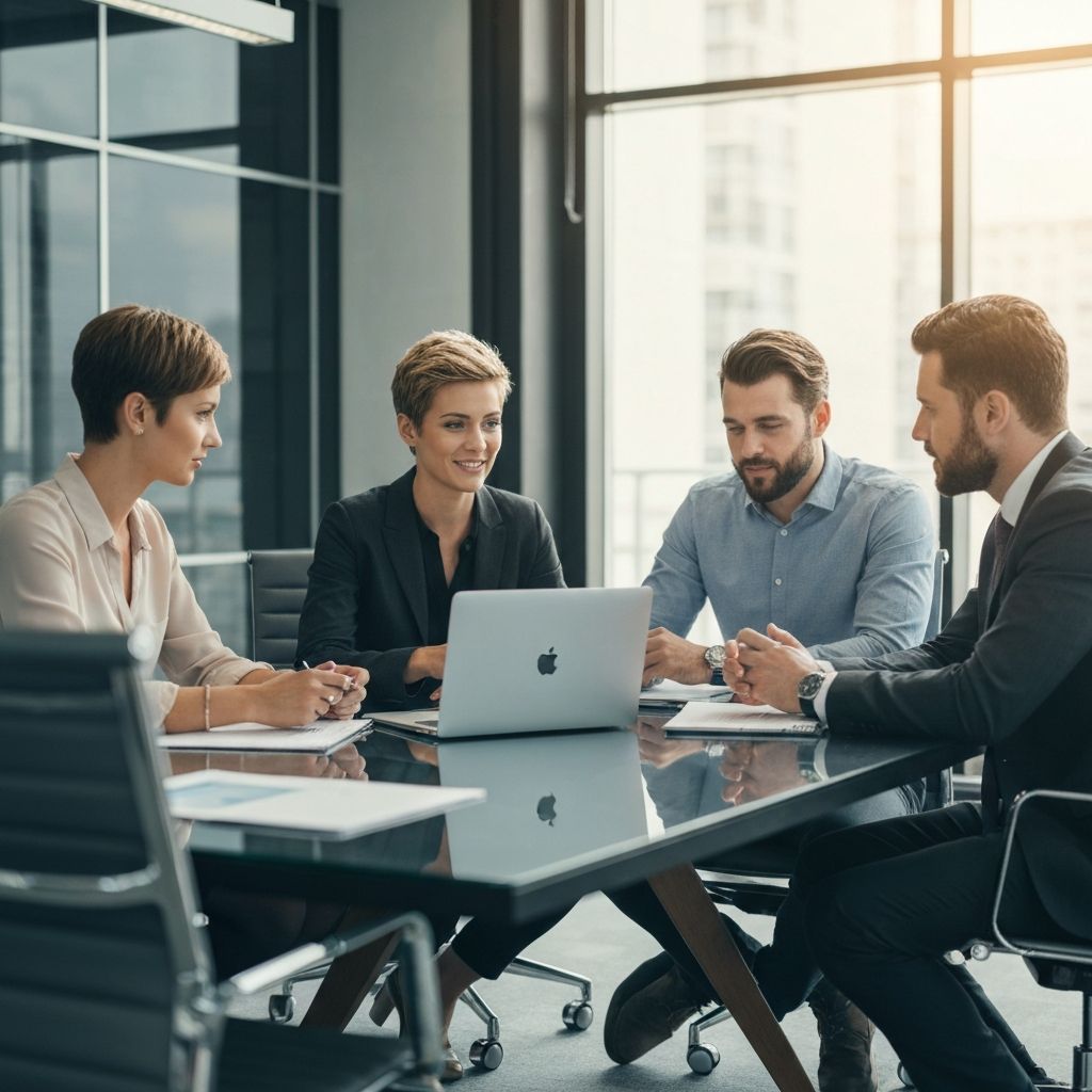 Profesjonalne doradztwo biznesowe - zespół ekspertów w nowoczesnym biurze